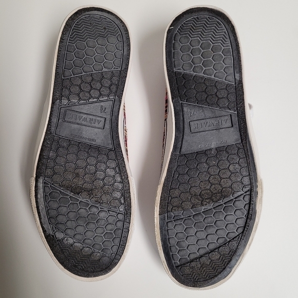 Airwalk Orange Striped Canvas Lace Up Sneakers 7.5 - Picture 3 of 7